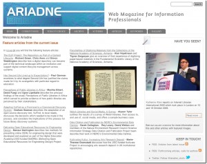 Screenshot of Ariadne front page